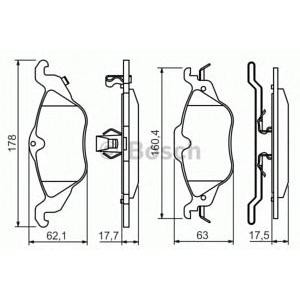 накладки BOSCH 0 986 424 456