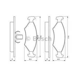 накладки BOSCH 0 986 424 462