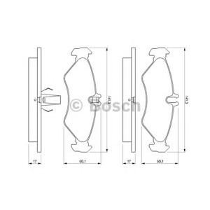 накладки BOSCH 0 986 424 463 