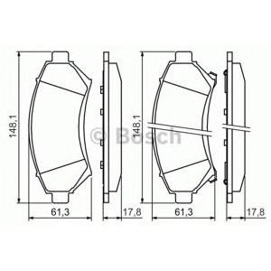 накладки BOSCH 0 986 424 466