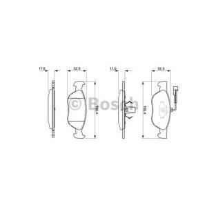 накладки BOSCH 0 986 424 510