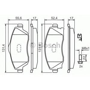 накладки BOSCH 0 986 424 527 