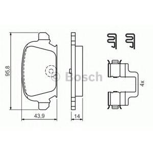 накладки BOSCH 0 986 424 528 