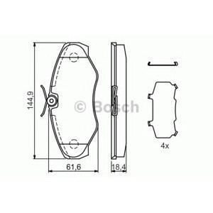 накладки BOSCH 0 986 424 531
