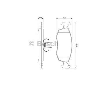 накладки BOSCH 0 986 424 554 