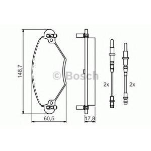 накладки BOSCH 0 986 424 582