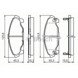 накладки BOSCH 0 986 424 590 