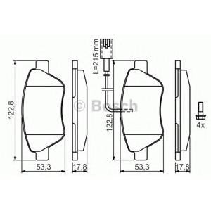 накладки BOSCH 0 986 424 597 