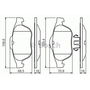 накладки BOSCH 0 986 424 616 