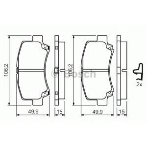 накладки BOSCH 0 986 424 626