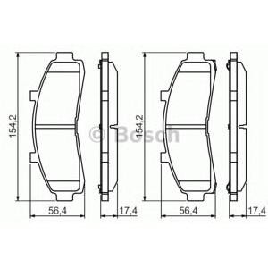 накладки BOSCH 0 986 424 656