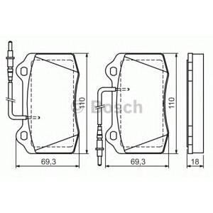 накладки BOSCH 0 986 424 658
