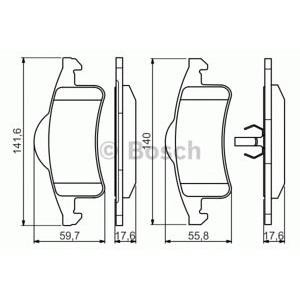 накладки BOSCH 0 986 424 665 
