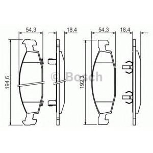 накладки BOSCH 0 986 424 666