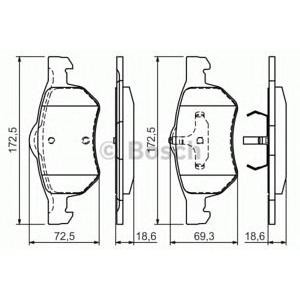 накладки BOSCH 0 986 424 668