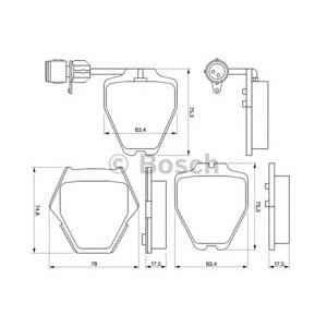 накладки BOSCH 0 986 424 689