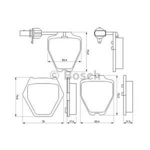 накладки BOSCH 0 986 424 690