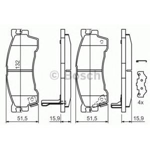 накладки BOSCH 0 986 424 694 