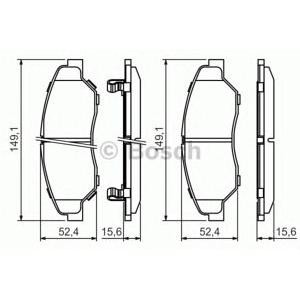 накладки BOSCH 0 986 424 696