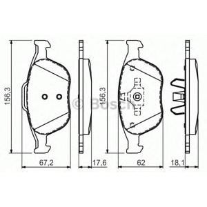 накладки BOSCH 0 986 424 701
