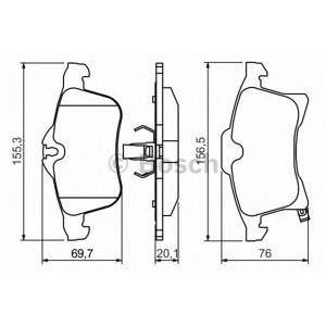 накладки BOSCH 0 986 424 707