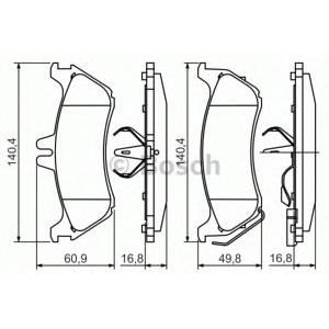накладки BOSCH 0 986 424 708
