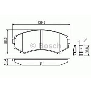 накладки BOSCH 0 986 424 709