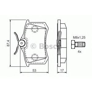 накладки BOSCH 0 986 424 751