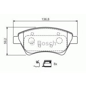 накладки BOSCH 0 986 424 785
