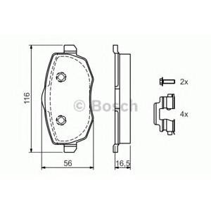 накладки BOSCH 0 986 424 792