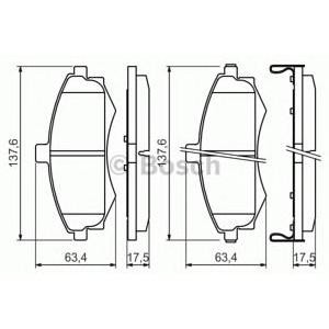 накладки BOSCH 0 986 424 810