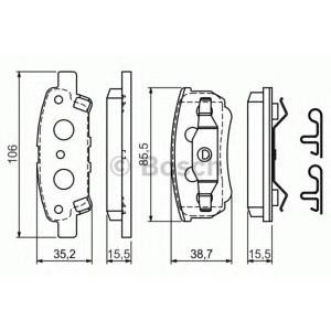 накладки BOSCH 0 986 424 814 