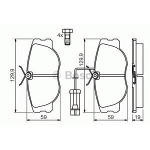 накладки BOSCH 0 986 460 942 