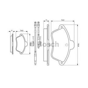 накладки BOSCH 0 986 460 957