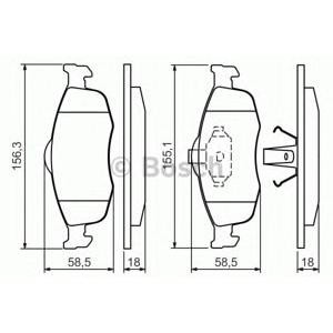 накладки BOSCH 0 986 460 969