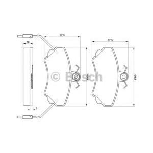 накладки BOSCH 0 986 460 982