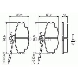 накладки BOSCH 0 986 461 117 