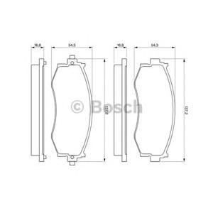 накладки BOSCH 0 986 461 121 