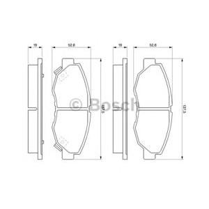 накладки BOSCH 0 986 461 124 