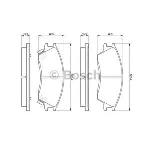 накладки BOSCH 0 986 461 127 