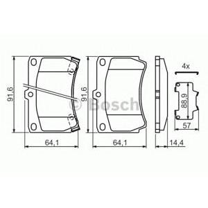 накладки BOSCH 0 986 461 141 