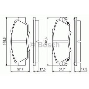 накладки BOSCH 0 986 461 142 