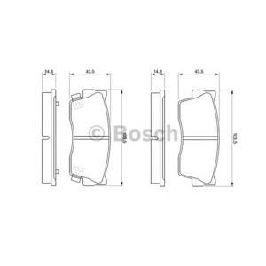 накладки BOSCH 0 986 461 750
