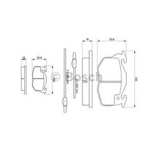 накладки BOSCH 0 986 461 763