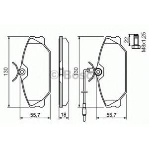 накладки BOSCH 0 986 461 765