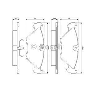 накладки BOSCH 0 986 461 766