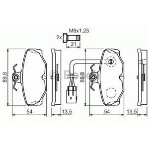 накладки BOSCH 0 986 461 767