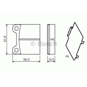 накладки BOSCH 0 986 466 302