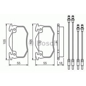 накладки BOSCH 0 986 466 350 