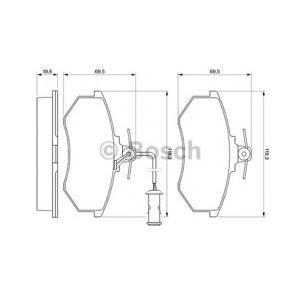 накладки BOSCH 0 986 466 693